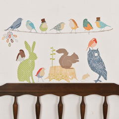 Medium Forest Critters Decals - Earthy