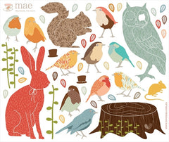 Forest Critters Decals - Retro