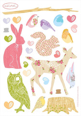 Mini Forest Critter Decals - Girly