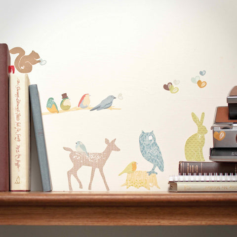 Mini Forest Critter Decals - Earthy