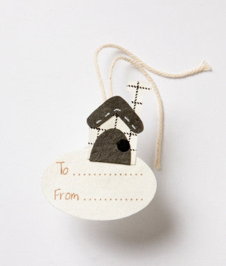 Oval Gift Tag - House