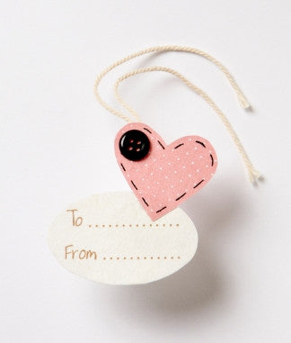 Oval Gift Tag - Heart