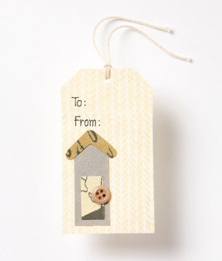 Rectangle Gift Tag - House