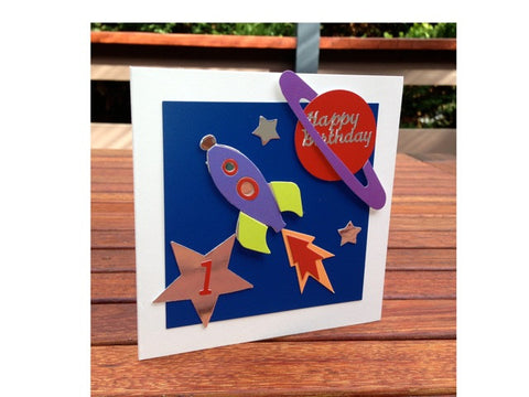 Handmade Space Age Card