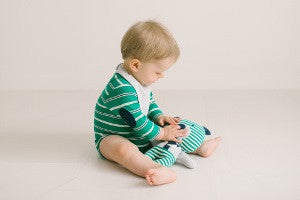 Oscar Green Longsleeve Snapsuit