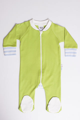 Lil Zipper Green Romper