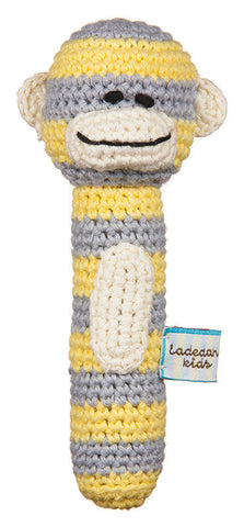 Grey and Yellow Monkey Rattle