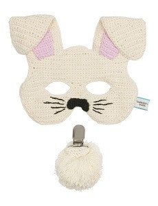 Kids Bunny Mask & Tail Set - Cream
