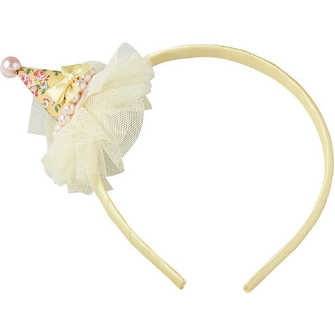 Mini Party Hat Headband - Yellow