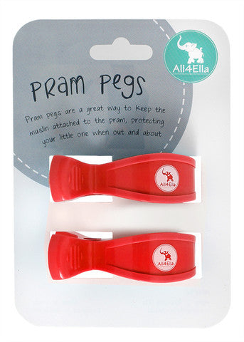 Pram Peg Twin Pack - Red