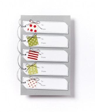 Set Of 5 Christmas Present Gift Tags