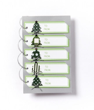 Set Of 5 Christmas Tree Gift Tags