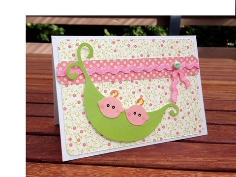 Handmade Girl Peas In A Pod Card