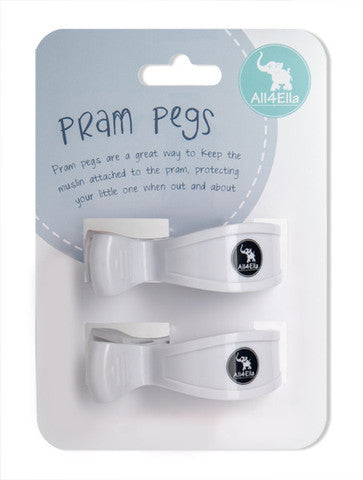 Pram Peg Twin Pack - White