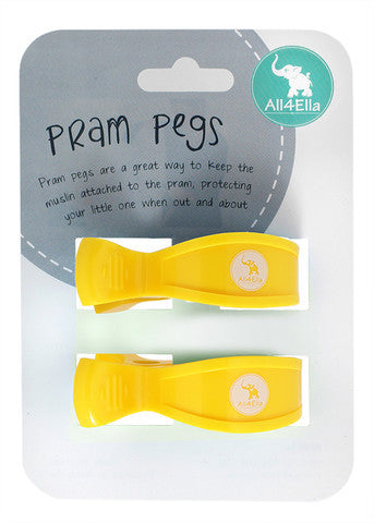 Pram Peg Twin Pack - Yellow