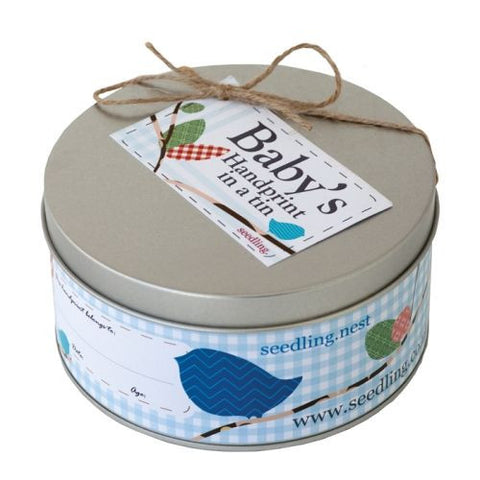 Baby's Handprint In A Tin