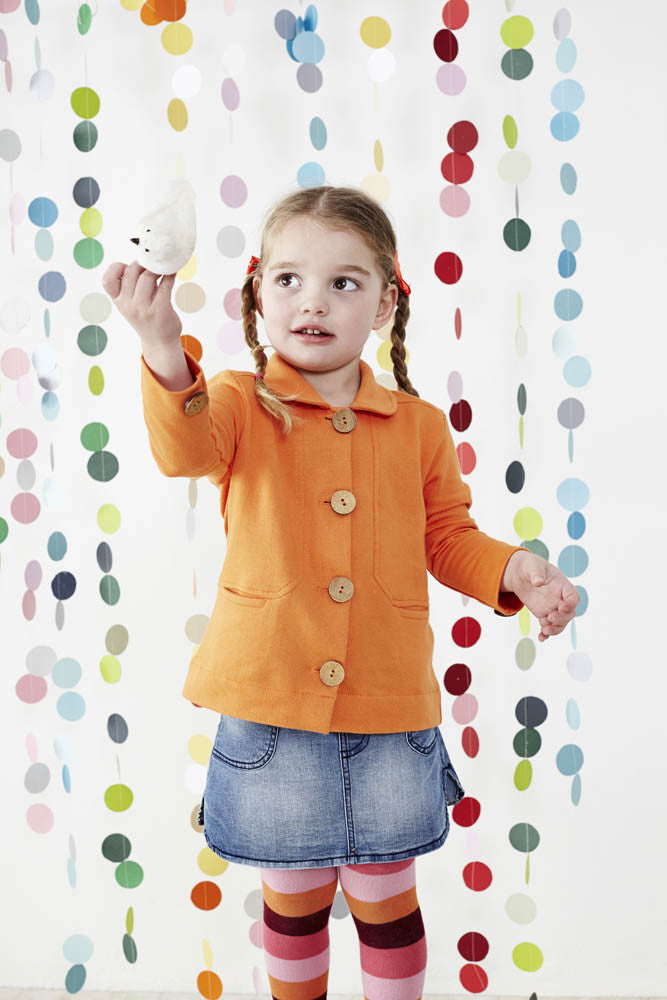 Organic Orange Button Jacket