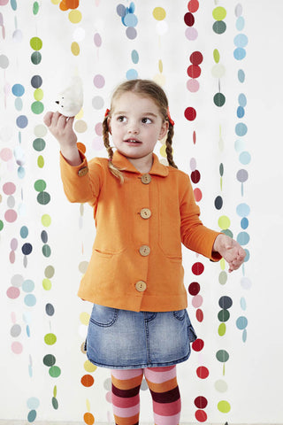 Organic Orange Button Jacket