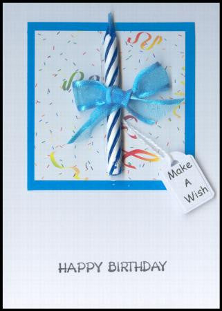 Blue Candle Handmade Gift Card