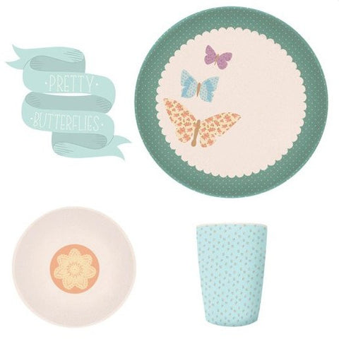 Bamboo Dinner Set - Butterflies