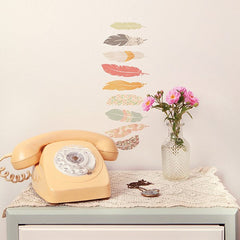 Mini Floating Feathers Decals