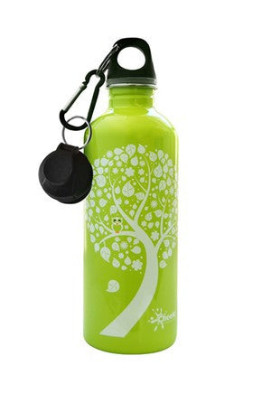 Cheeki 500ml Stainless Steel Drink Bottle - Green Owl