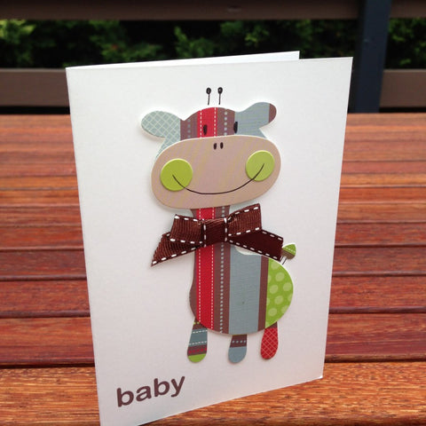 Handmade Baby Giraffe Card