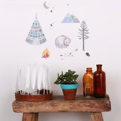 Mini Sleeping Fox Decals