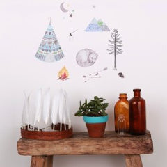 Mini Sleeping Fox Decals