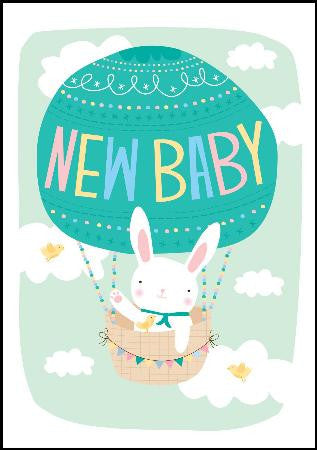 New Baby Balloon Gift Card