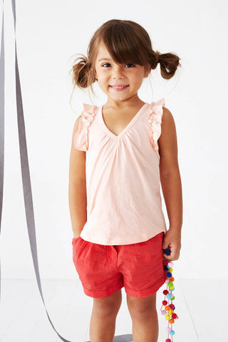 Red Poplin Cutie Shorts