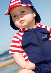 Swimsuit and Hat Set - Nautical